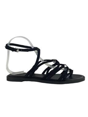 Rebecca Minkoff black suede strappy gladiator sandals-size 8